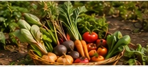 Basket of local vegetables